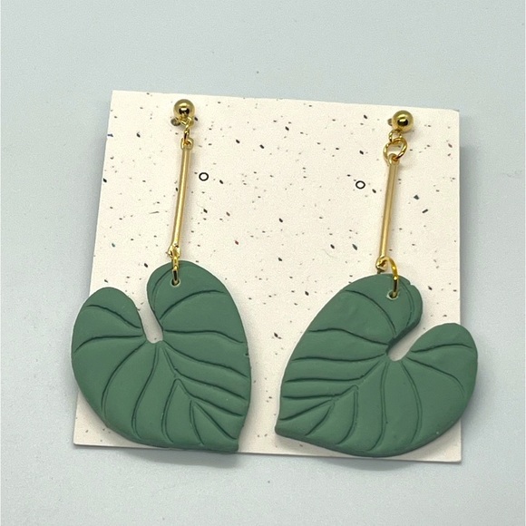 Jewelry - Gold Leaf Polymer Clay Earrings